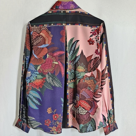House of Harlow 1960 x Revolve Satin Floral Print Blouse - Picture 2 of 16